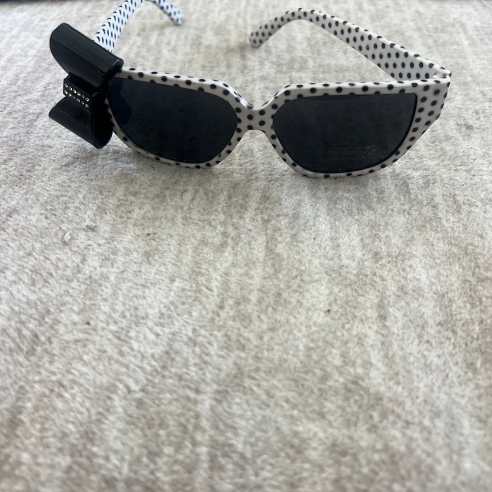 Polka Dot Sunglasses with Black Bow New
